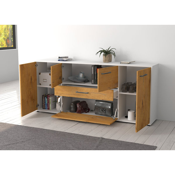 LoftDesigns Sideboard Elisa Freistehend/Metallgriffe Design Holz